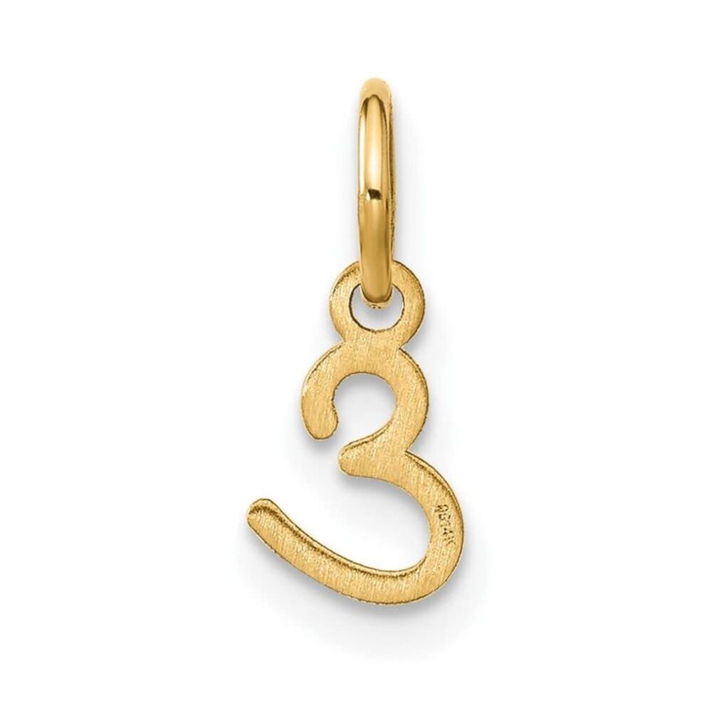 10k Yellow Gold Upper Case Letter E Initial Charm - image 8